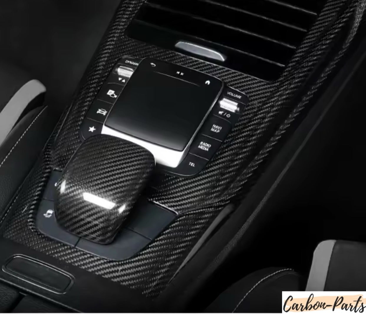 Echt-Carbon Cover Schaltknauf passend für Mercedes Benz A-Klasse & CLA (inklusive AMG-Modelle)