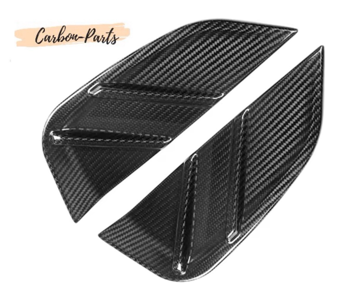 Echt-Carbon Cover/Zierblenden für Lufteinlässe im Kotflügel passend für BMW M3 & M4 G-Serie
