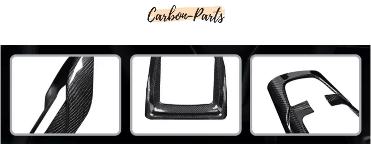 Echt-Carbon Cover Mittelkonsole passend für Mercedes Benz A35, A45, CLA35, CLA45 AMG (Vorfacelift bis Bj.2022)