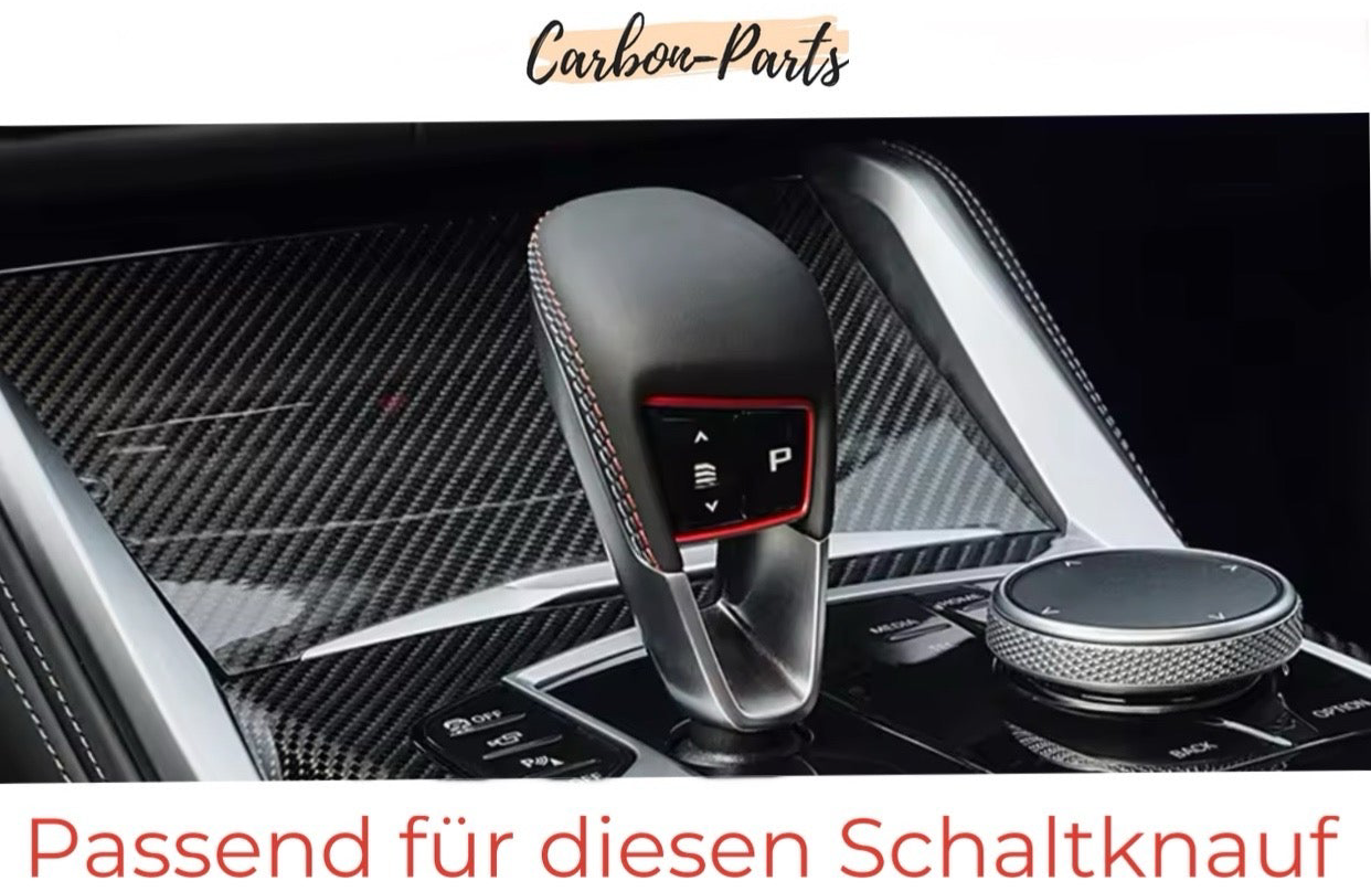 Echt-Carbon Cover für den Schalthebel passend für BMW M2, M3, M4, M8, X3M, X4M, X5M, X6M