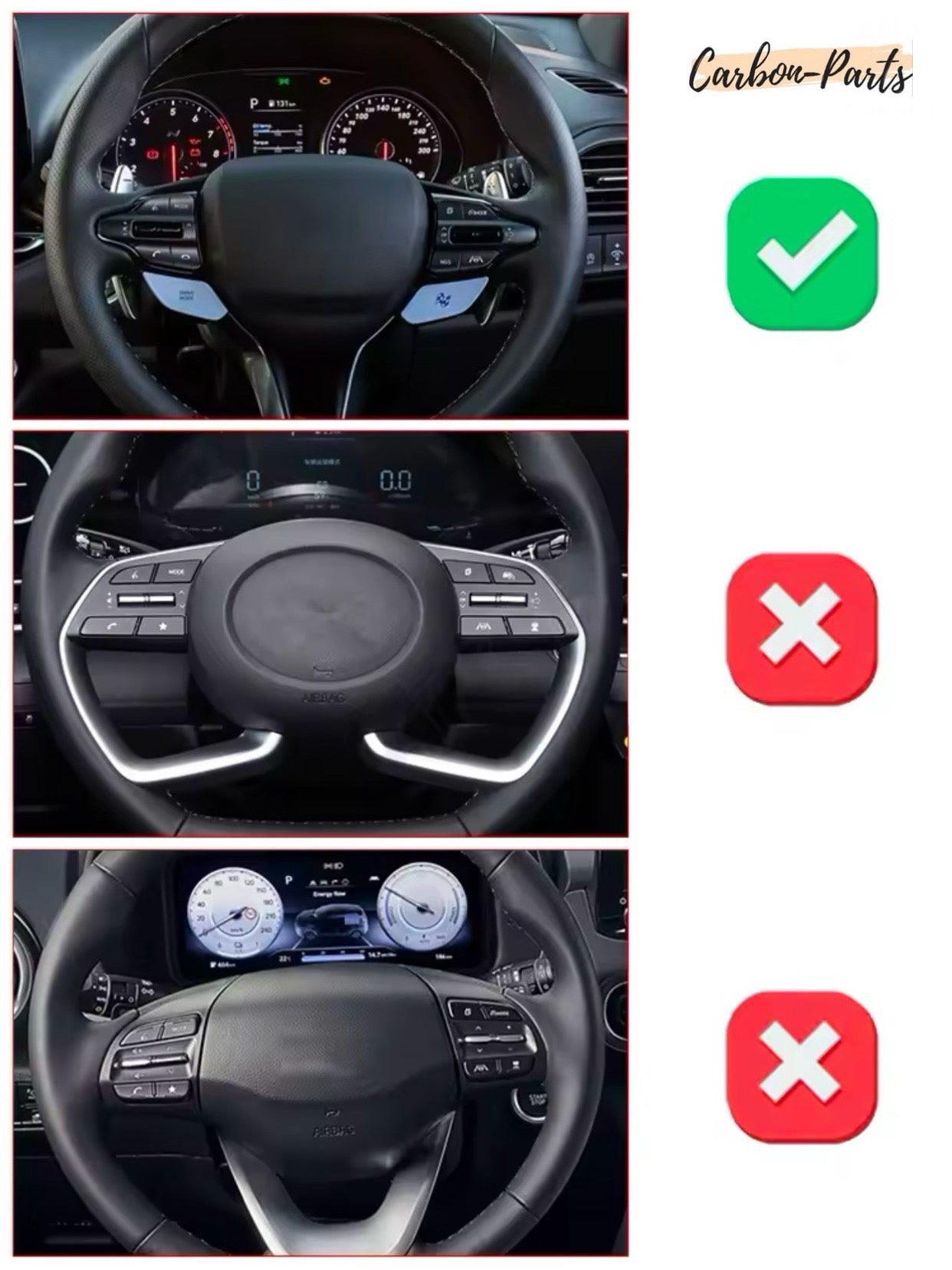 Schaltwippen passend für Hyundai I30 / Kona N-Performance