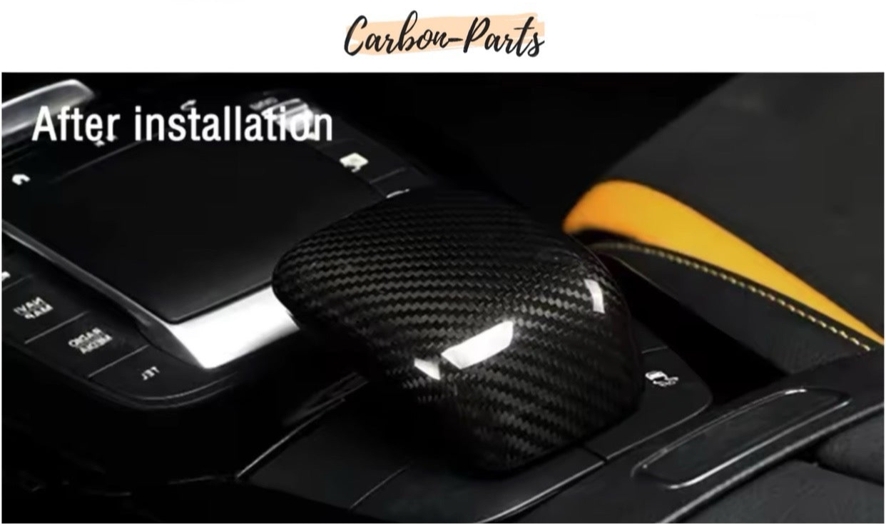 Echt-Carbon Cover Schaltknauf passend für Mercedes Benz A-Klasse & CLA (inklusive AMG-Modelle)