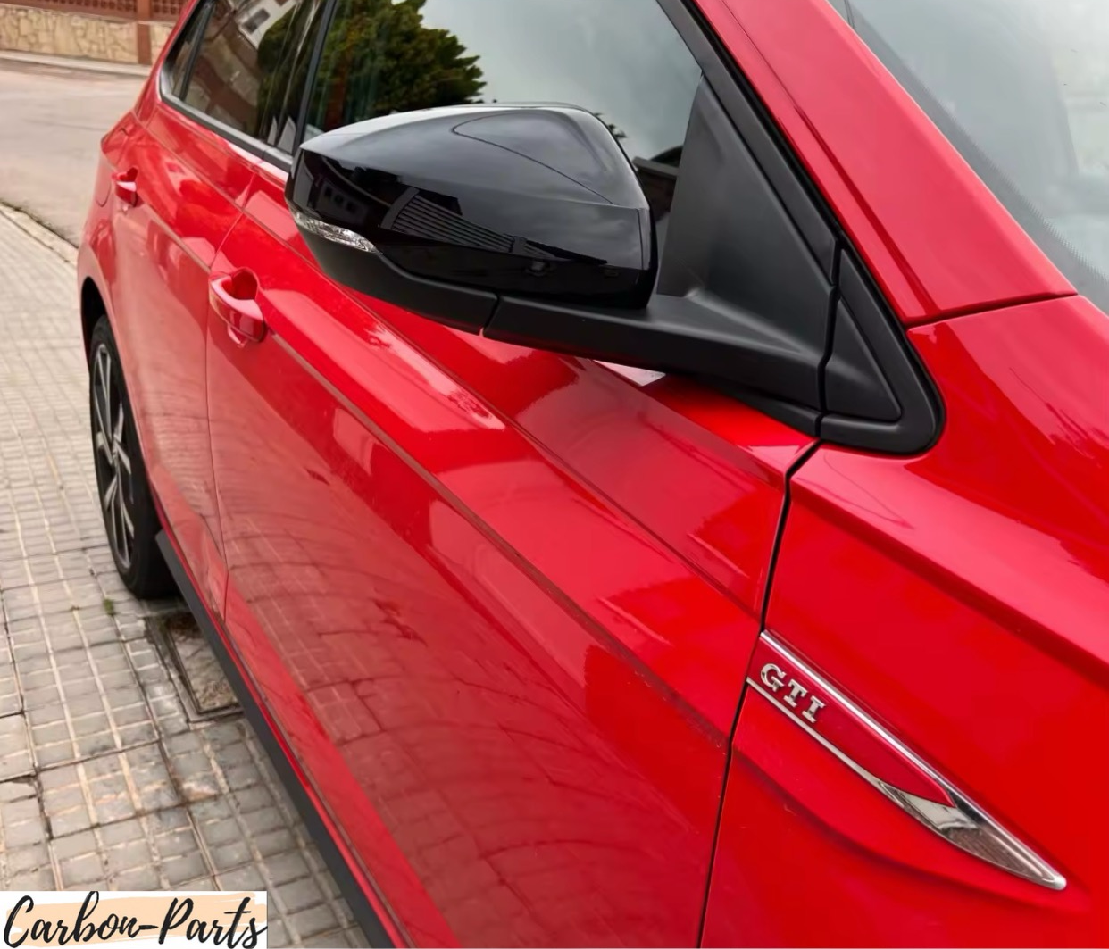 Spiegelkappen Schwarz passend für Volkswagen Polo AW, GTI & Audi A1 GB