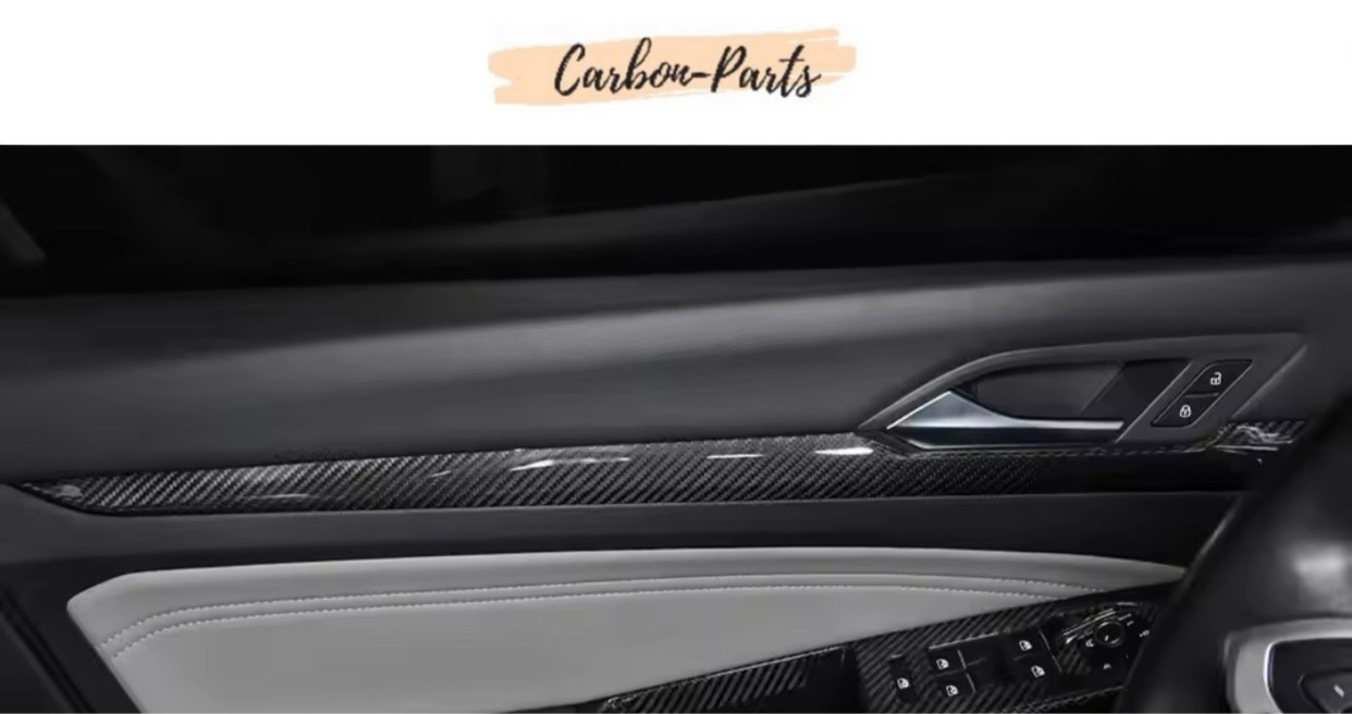Echt-Carbon Dekorleisten für die Türen passend für VW Golf 8, GTI, GTD, GTE, R