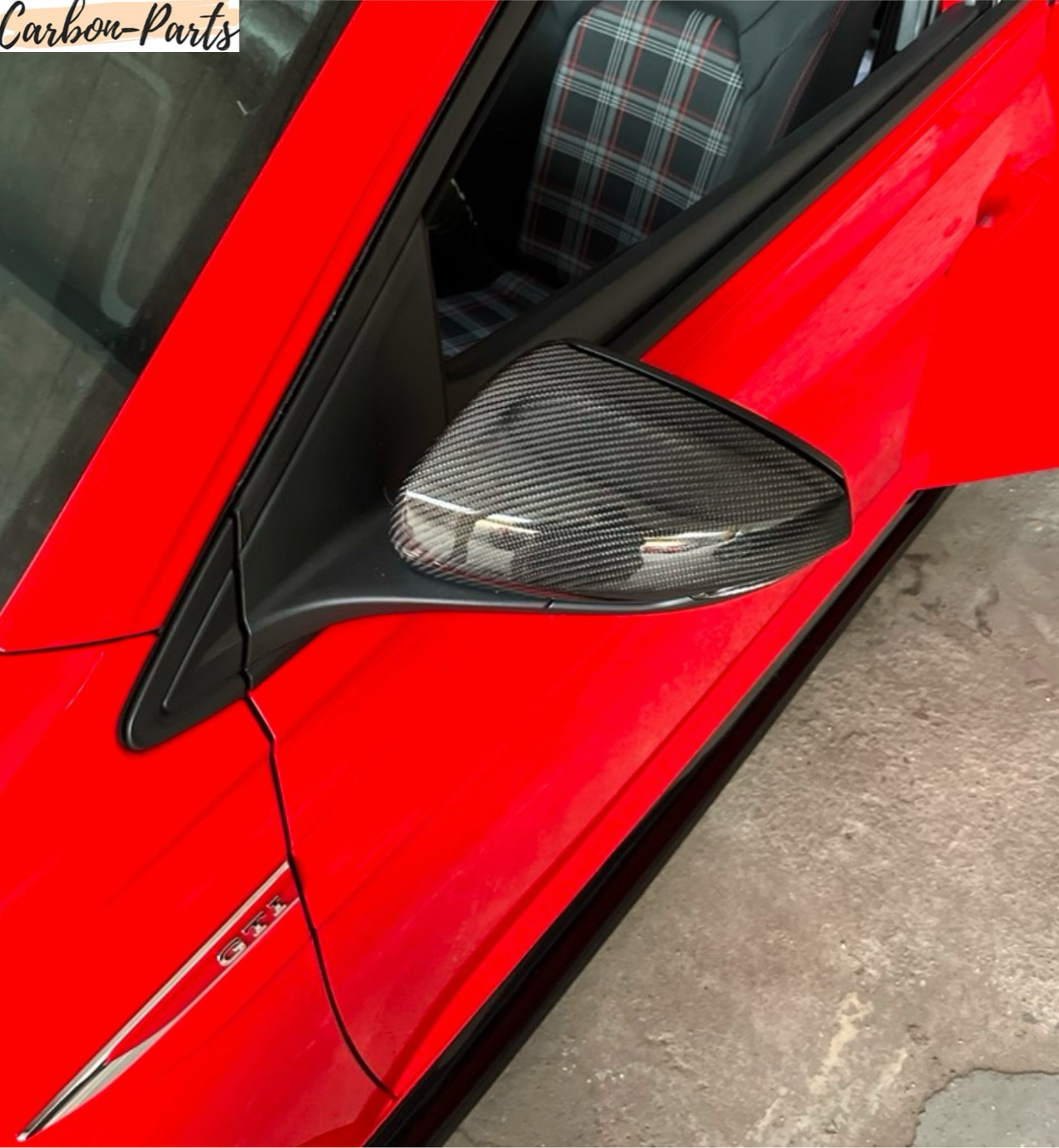 Echt-Carbon Spiegelkappen passend für Volkswagen Polo AW, GTI & Audi A1 GB