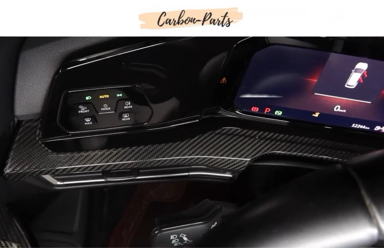 Echt-Carbon Cover für das Armaturenbrett passend für VW Golf 8, GTI, GTD, GTE, R