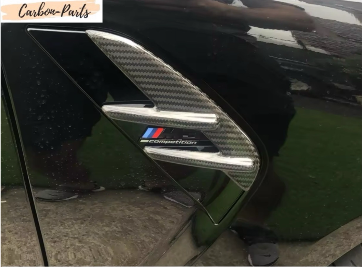 Echt-Carbon Cover/Zierblenden für Lufteinlässe im Kotflügel passend für BMW M3 & M4 G-Serie