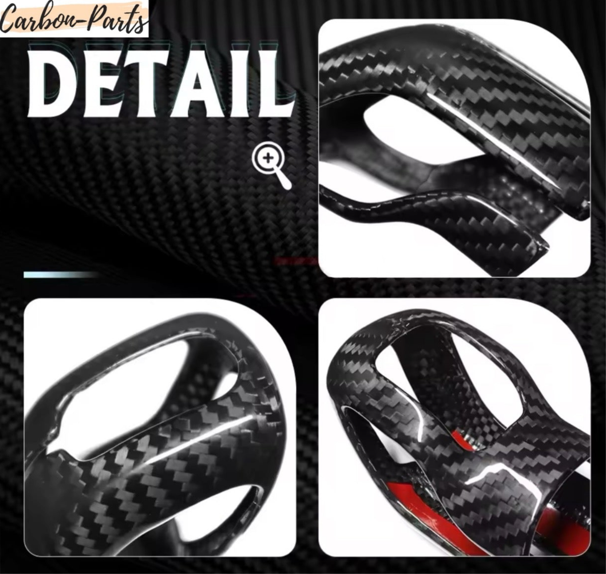 Echt-Carbon Cover für den Schalthebel passend für Hyundai I30 / Kona N-Performance