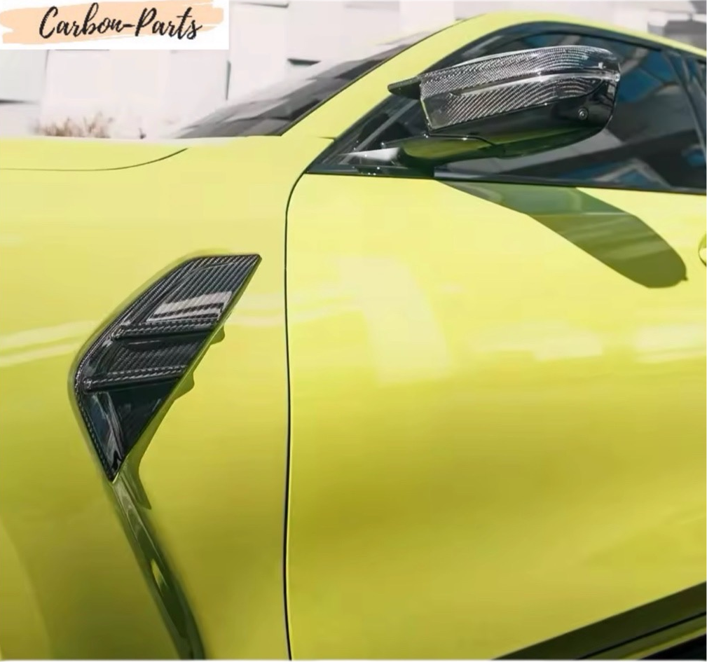 Echt-Carbon Cover/Zierblenden für Lufteinlässe im Kotflügel passend für BMW M3 & M4 G-Serie