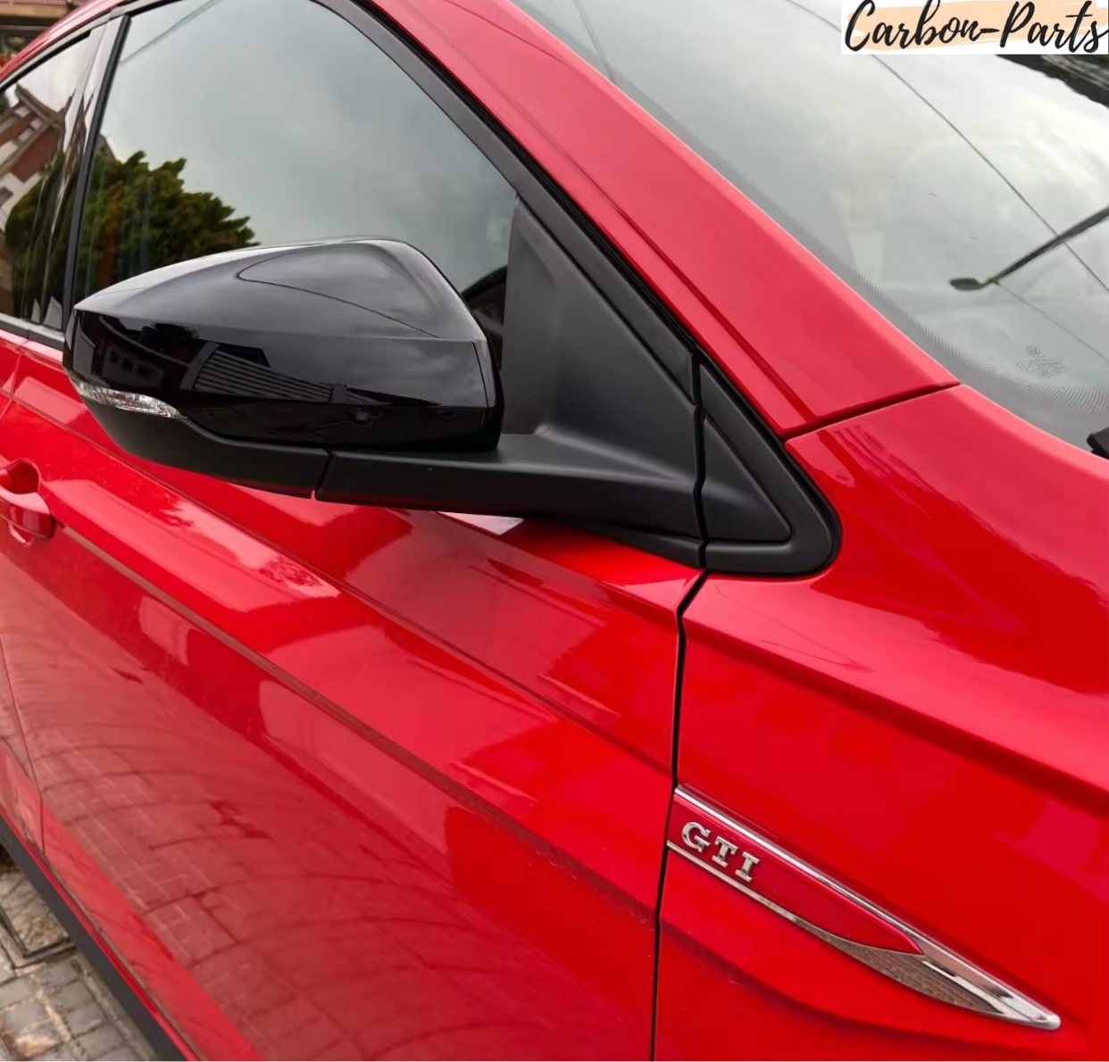 Spiegelkappen Schwarz passend für Volkswagen Polo AW, GTI & Audi A1 GB