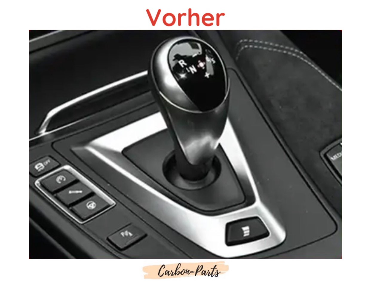 Echt-Carbon Cover für den Schaltrahmen & Schaltknauf passend für BMW M2, M3, M4 F-Serie