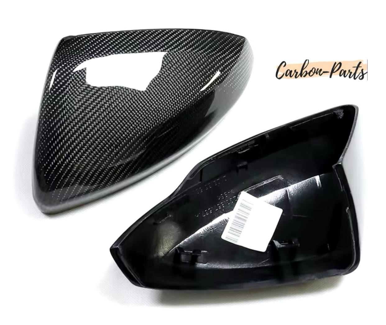 Echt-Carbon Spiegelkappen passend für Volkswagen Polo AW, GTI & Audi A1 GB