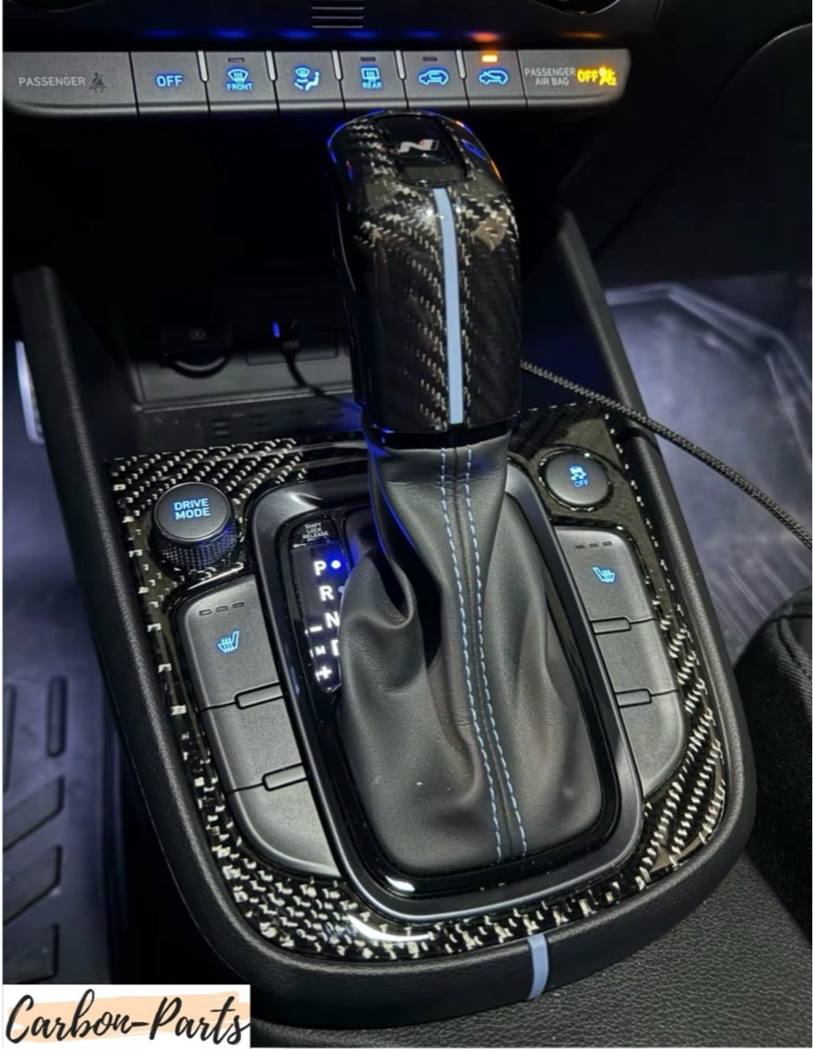 Echt-Carbon Cover für den Schalthebel passend für Hyundai I30 / Kona N-Performance