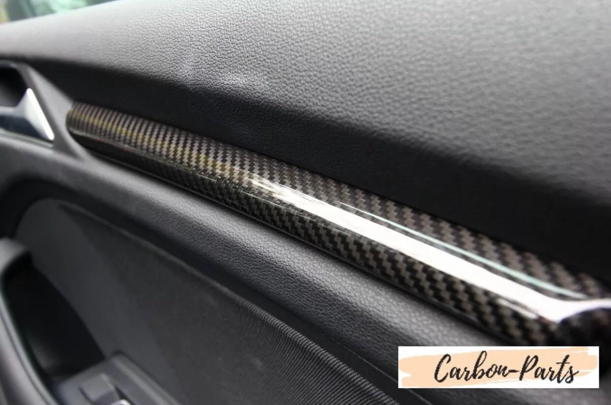 Echt-Carbon Dekorleisten für Armaturenbrett und Türen passend für Audi A3, S3, RS3 8V