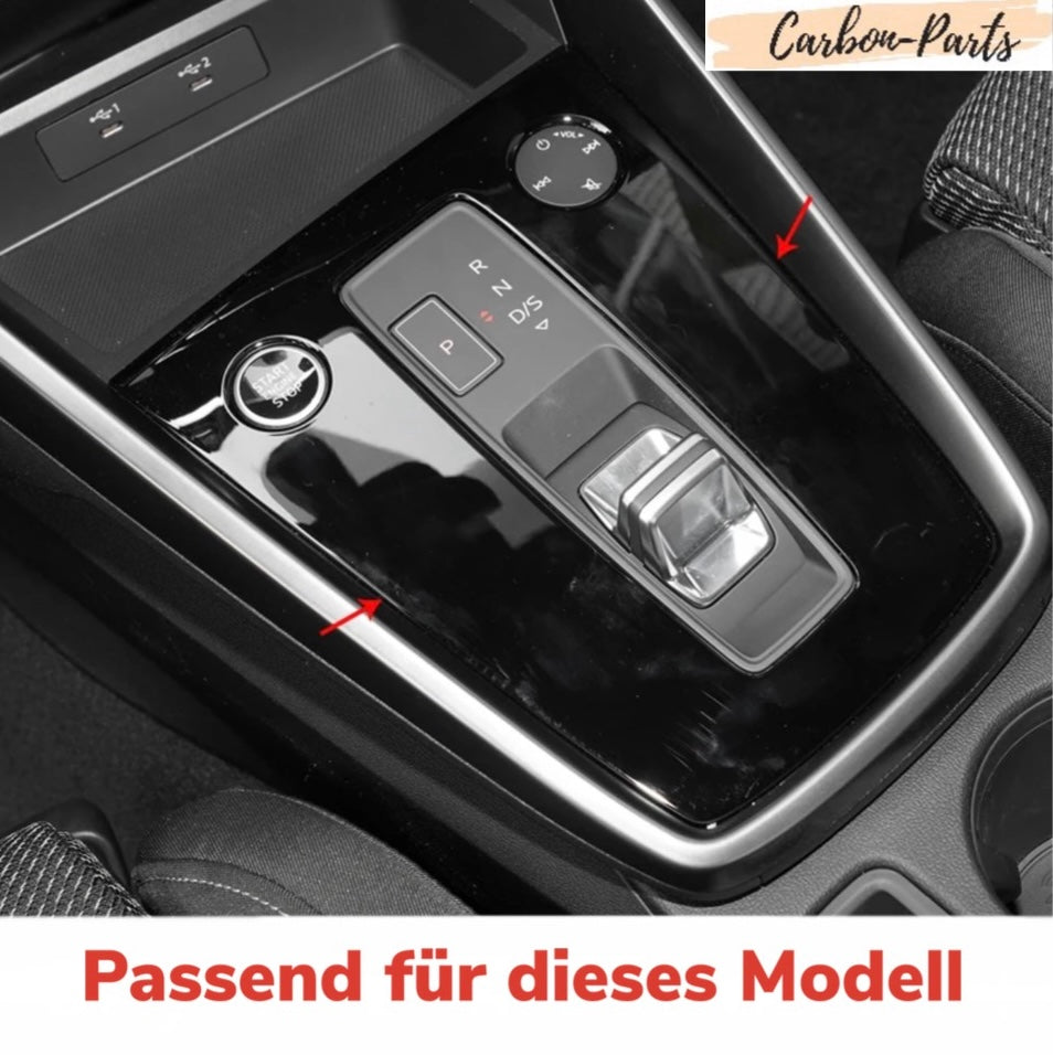 Echt-Carbon Cover für die Mittelkonsole & Schaltknauf passend für Audi A3, S3, RS3 8Y