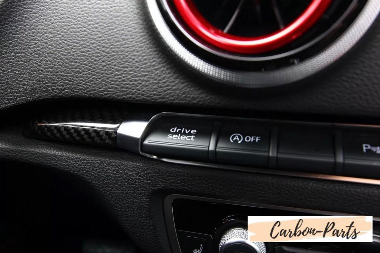 Echt-Carbon Dekorleisten für Armaturenbrett und Türen passend für Audi A3, S3, RS3 8V