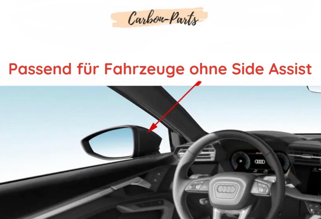 Spiegelkappen Schwarz Hochglanz passend für Audi A3, S3, RS3 8Y