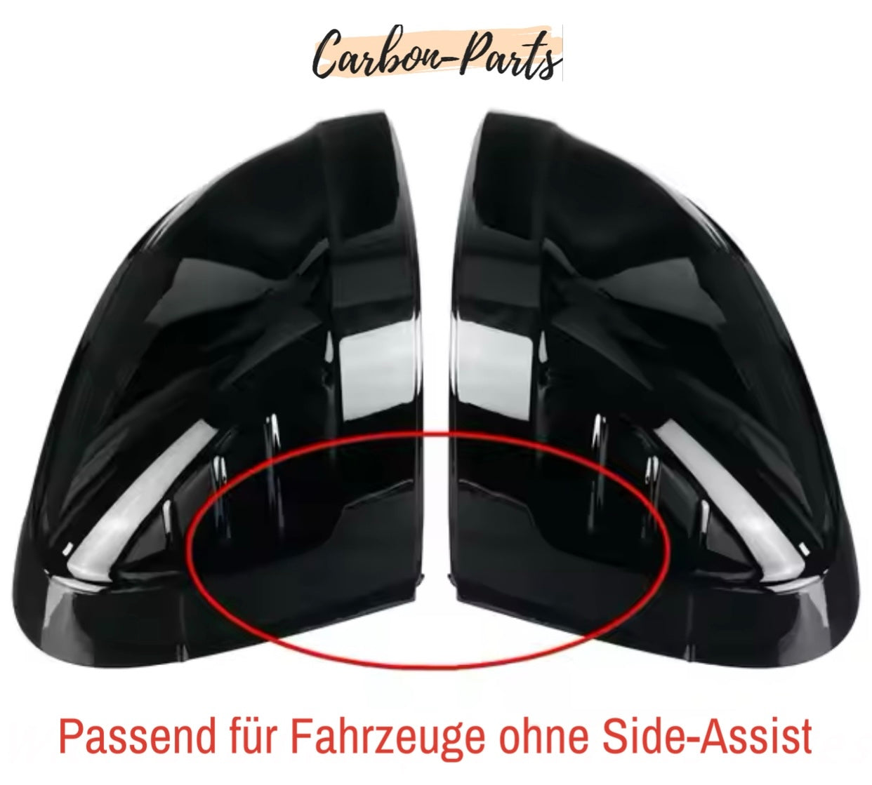 Spiegelkappen Schwarz Hochglanz passend für Audi A4, S4, RS4 B9