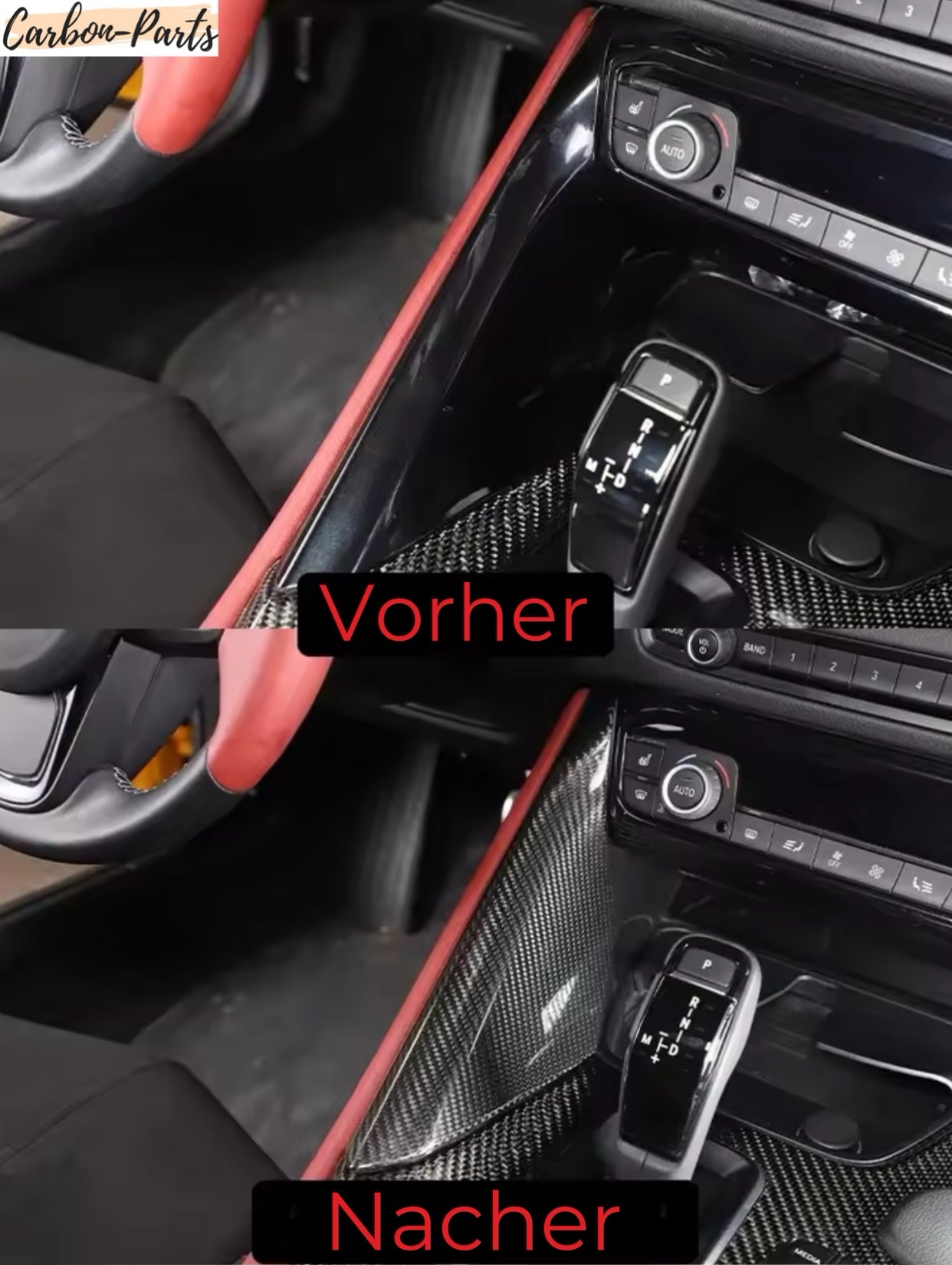 Echt-Carbon Cover für die Mittelkonsole passend für Toyota GR Supra A90