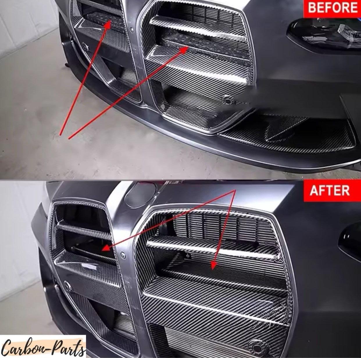 Crash-Foam Cover/Abdeckung, Carbon-Optik passend für BMW M3 & M4 G-Serie