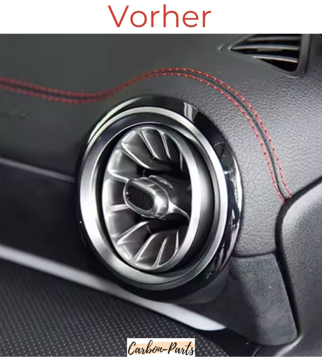 Echt-Carbon Rahmen Lüftungsdüsen (Außen) passend für Mercedes Benz A-Klasse & CLA (inklusive AMG-Modelle)