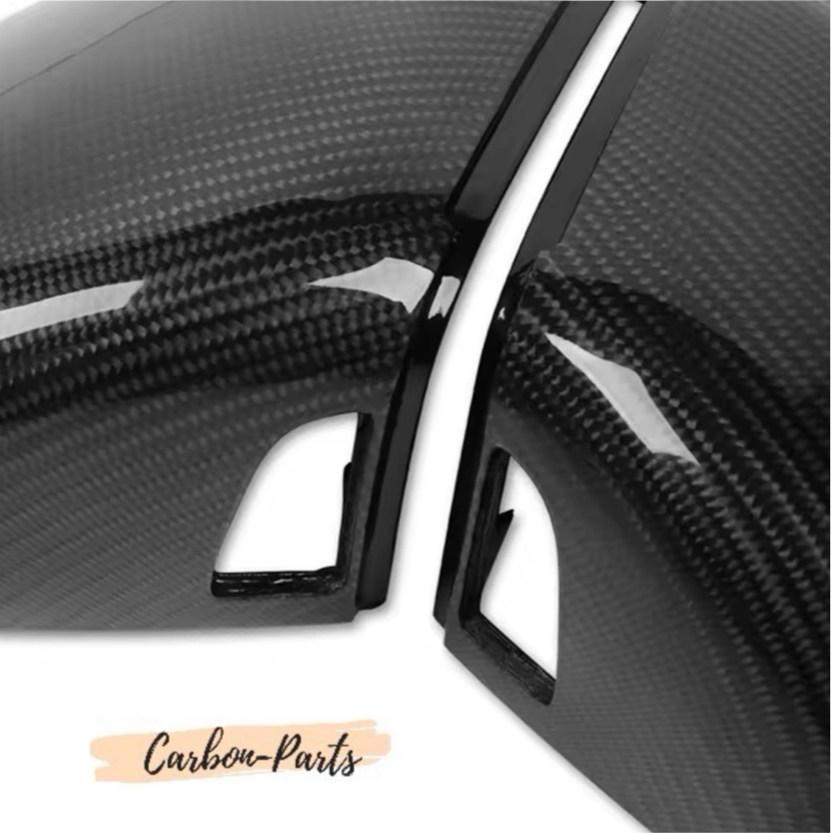 Echt-Carbon Spiegelkappen passend für Volkswagen Golf 8, GTI, R, ID.3, Cupra Born