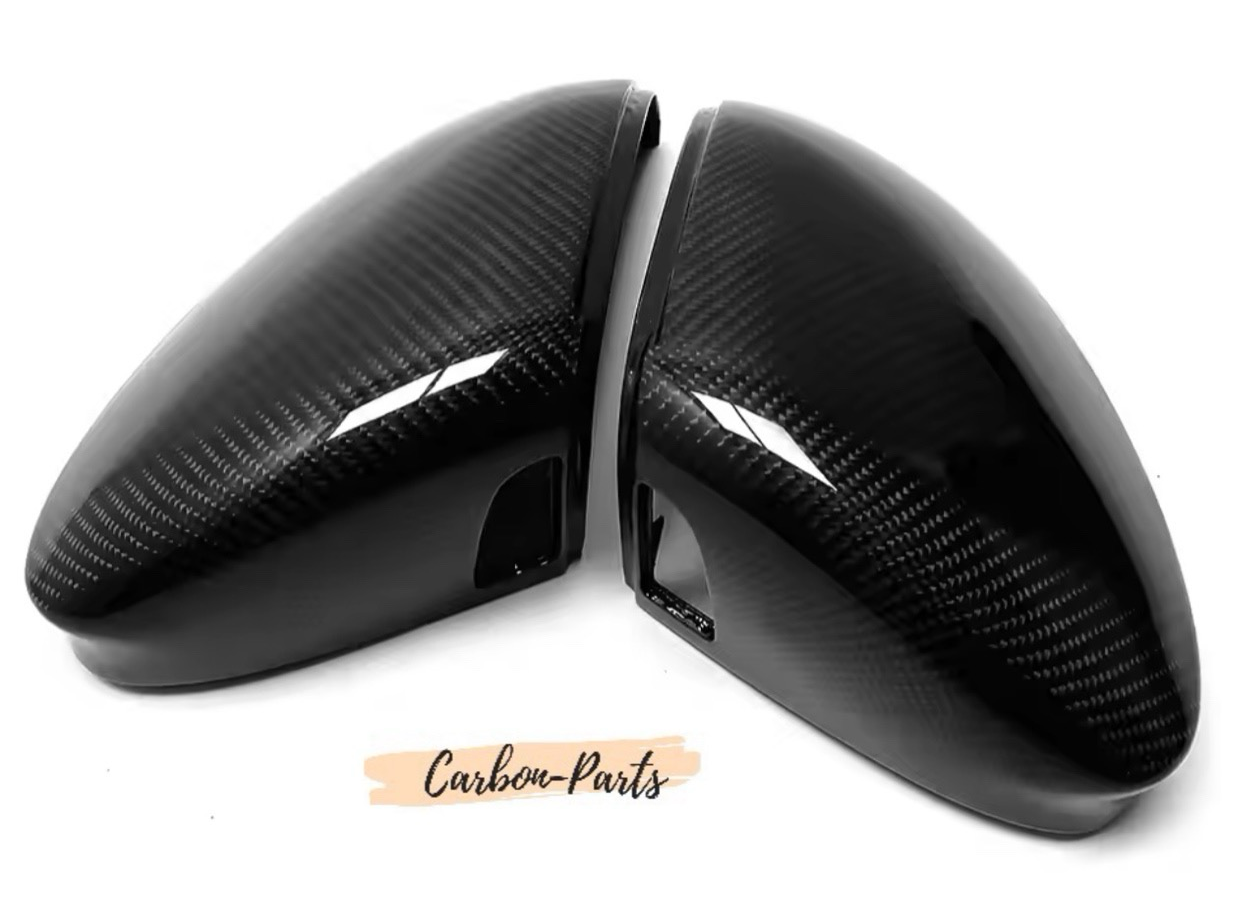 Echt-Carbon Spiegelkappen passend für Volkswagen Golf 8, GTI, R, ID.3, Cupra Born