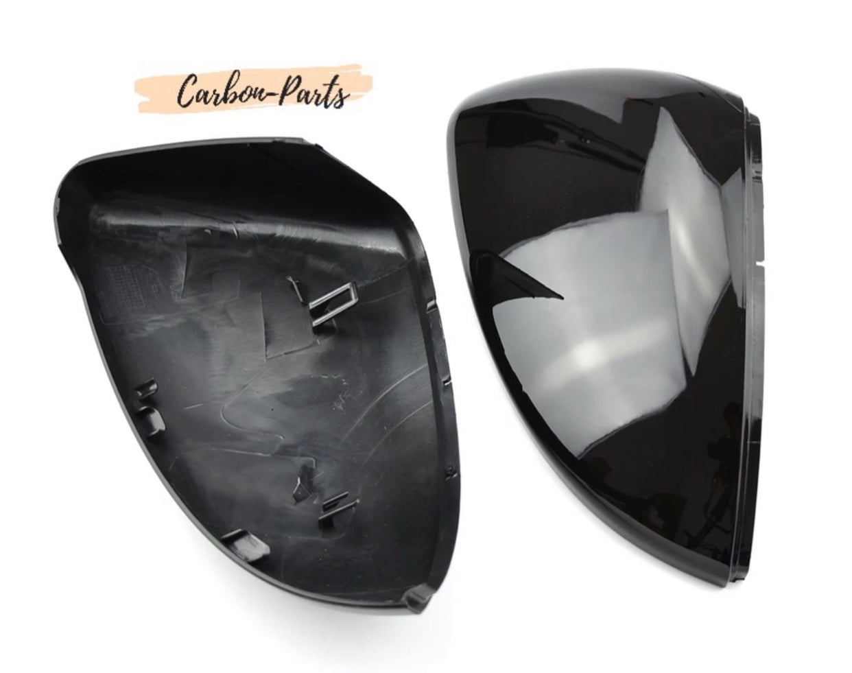 Spiegelkappen Schwarz Hochglanz passend für Volkswagen Golf 7, GTI, R