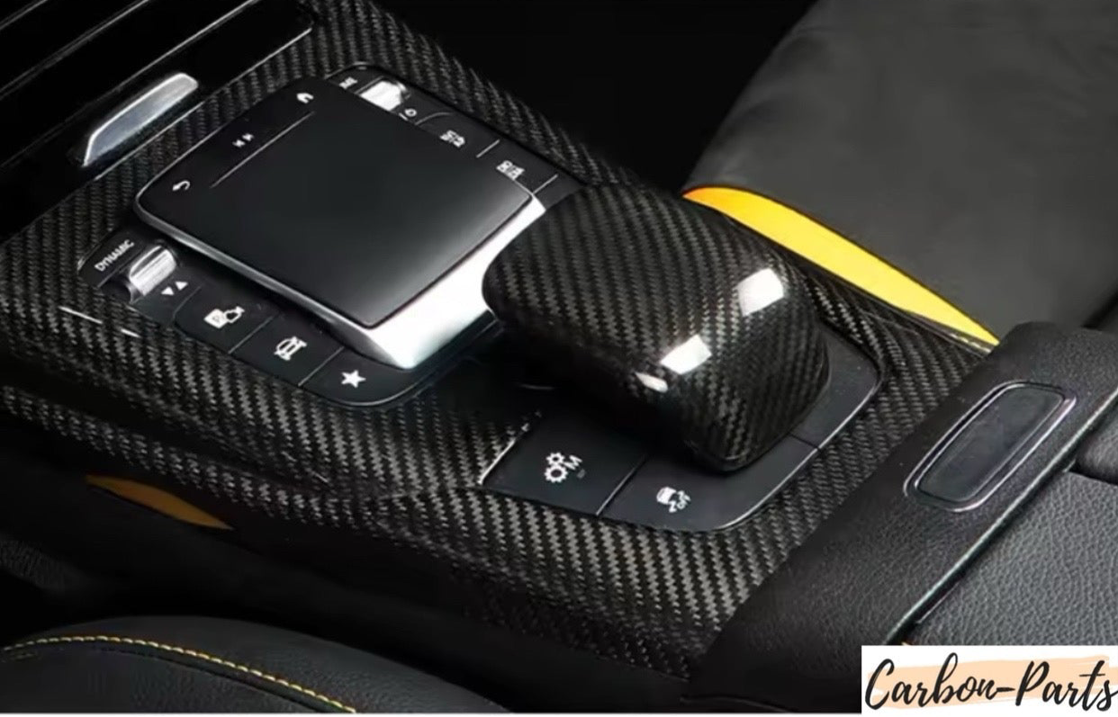 Echt-Carbon Cover Schaltknauf passend für Mercedes Benz A-Klasse & CLA (inklusive AMG-Modelle)
