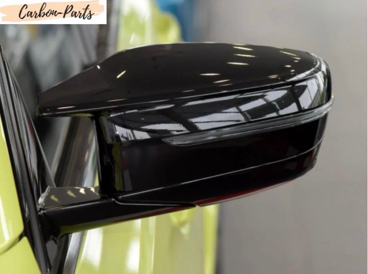 Spiegelkappen Schwarz Hochglanz in M-Optik passend für BMW G-Serie