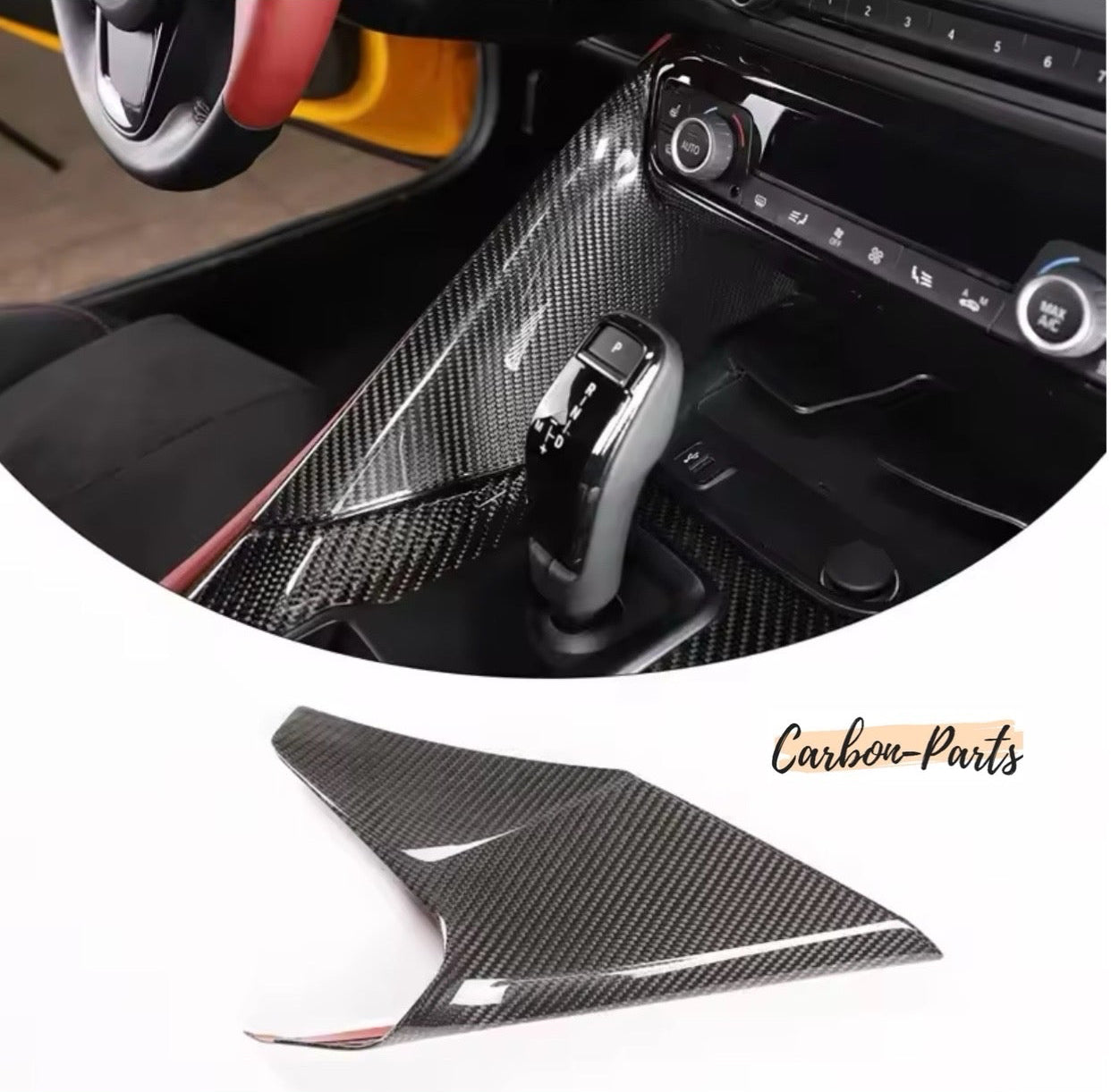 Echt-Carbon Cover für die Mittelkonsole passend für Toyota GR Supra A90