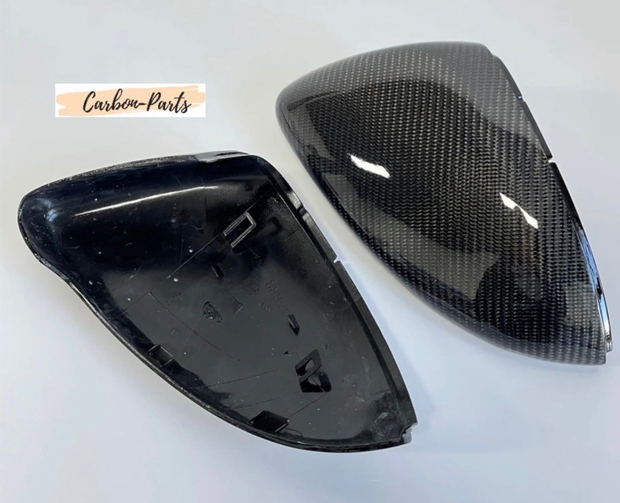 Echt-Carbon Spiegelkappen passend für Volkswagen Golf 7, GTI, R